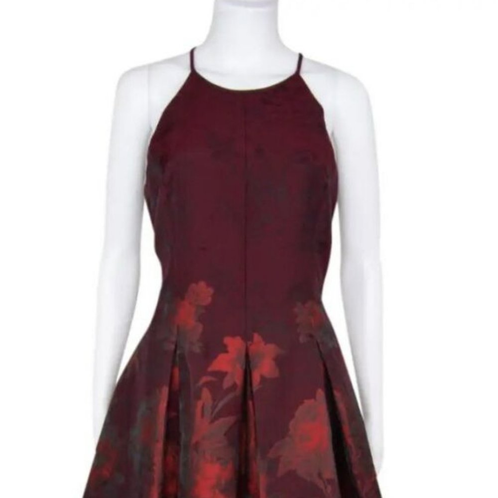 Like New White House Black Market Red Floral Dress